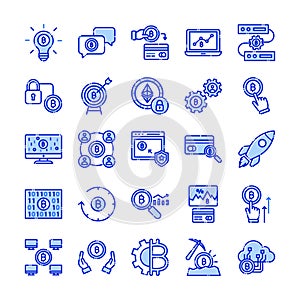 Digital Currency Bitcoin Vector Icon which can easily modify or edits Set every single icon can be easily modify or edit