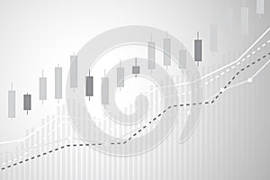 Digital currency with Candle stick graph chart of stock market i