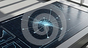 Digital customer journey mapping interface with data visualization and analytics