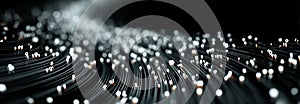 Digital Cyber Data Network Stream, Abstract digital background with a glowing data flow and computer code