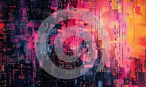 A digital cyber pattern based on abstract data bits streams
