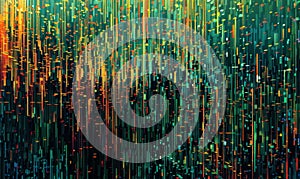 A digital cyber pattern based on abstract data bits streams