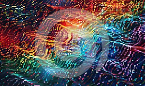 A digital cyber pattern based on abstract data bits streams