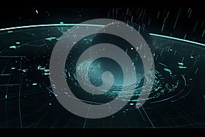 Digital cyberspace and digital data network connections concept. Future technology digital abstract background. Neural