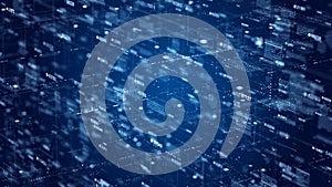 Digital Cyberspace and Digital Data Network Connections. High-Speed Connection and Data Analysis, Technology Abstract Background