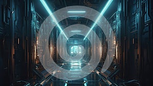 digital cyberspace high tech technology, Ai Generated Image