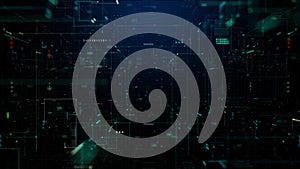 Digital Cyberspace with Particles, Digital Data Network and Blockchain Connections. High-Speed Connection and Data Analysis,