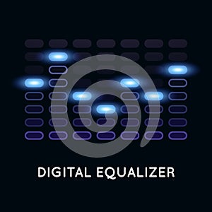 Digital dark equalizer with blue light