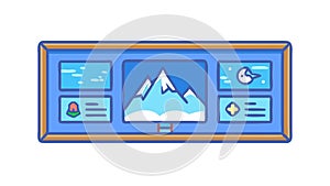 Digital Dashboard Data Analytics Business Intelligence UI, vector design Generative AI