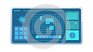 Digital Dashboard and Data Visualization User Interface Elements, vector design Generative AI