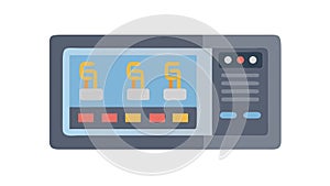 Digital Dashboard Display, Data Monitoring Analytics Interface, vector design Generative AI