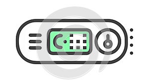 Digital dashboard display, modern interface and data monitoring. vector design Generative AI