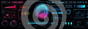 Digital Dashboard Displaying Various Data Metrics and Analytics Visualizations in Vibrant Colors