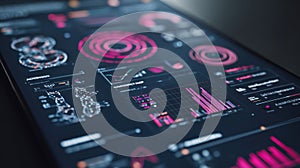 digital dashboard graphs data analysis