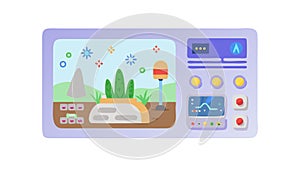 Digital Dashboard Interface Vector Icon, vector design Generative AI