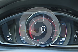 Digital dashboard of a modern car