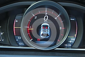 Digital dashboard of a modern car