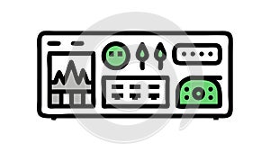 Digital Dashboard for System Monitoring and Data Analytics. vector design Generative AI