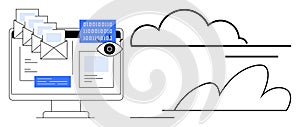 Digital Data Analysis with Cloud Computing and Email Security Concept