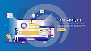 digital data analysis concept for market research and digital marketing strategy. website analytics or data science with people