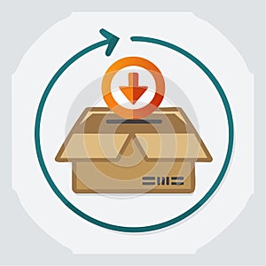 Digital Data Archiving and Storage Process Icon