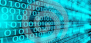 Digital data binary code technology matrix background, data flood conectivity futuristic binary code programming in cyber space,