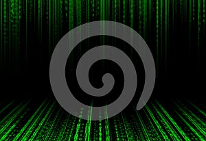 Digital data binary code technology matrix background, data flood conectivity futuristic binary code programming in cyber space,