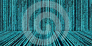 Digital data Binary data code Terms of security of technology information Concept of cyber security 3d illustration