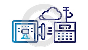 Digital Data Center, Cloud Computing and Server Operations, vector design Generative AI