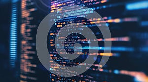 Digital data code displaying on screen technology