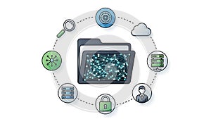 Cloud-Centric Data Networking and Cybersecurity Concept