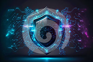 Digital Data and cyber Security protection concept technology. Identity authorized access to cyber attack. Generative AI