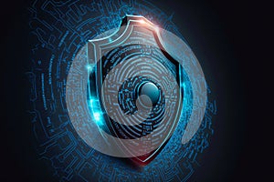 Digital Data and cyber Security protection concept technology. Identity authorized access to cyber attack. Generative AI