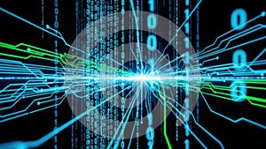 Digital Data Flow: Abstract Technology Background