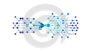 Digital Data Flow Arrows, Network Connection Concept, vector design Generative AI