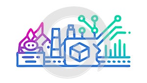 Digital Data Flow, Cybersecurity, Information Transfer, vector design Generative AI