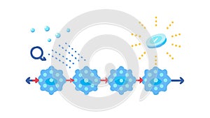 Digital Data Flow Network. Information Exchange Connectivity, vector design Generative AI