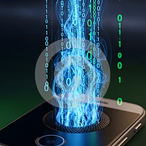 Digital data flow from smartphone