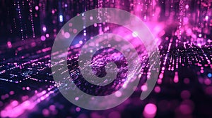 Digital data flowing on abstract circuit board network