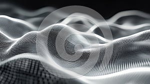 Digital data flowing abstract wave network connection