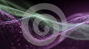 Digital data flowing as abstract binary code wave