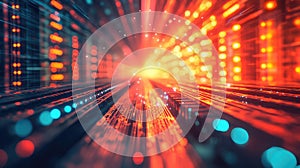 Digital data flowing in a high speed computer network tunnel