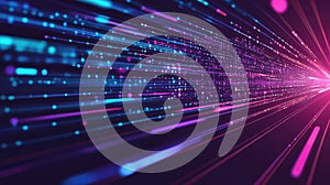 Digital data flowing through high speed network lines