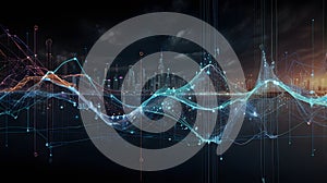Digital data flows representing AI-driven cloud computingDigital data flows representing AI-driven cloud computing