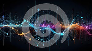 Digital data flows representing AI-driven cloud computingDigital data flows representing AI-driven cloud computing