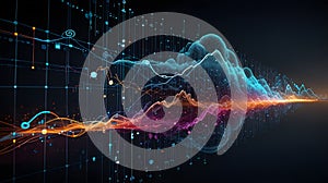 Digital data flows representing AI-driven cloud computingDigital data flows representing AI-driven cloud computing