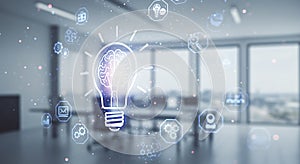 Data funnel with binary code conversion, data analysis and technological transformation concept