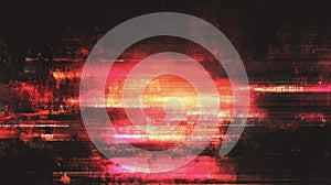 Digital data glitching with red and black technology abstract background