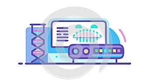 Digital Data Graph Monitoring System Icon, Analytics Dashboard, vector design Generative AI