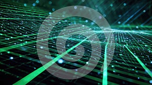 Digital data grid creating abstract technology background connecting network